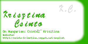 krisztina csinto business card